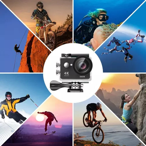 Câmera de Ação Profissional Portátil 4K Ultra HD 60FPS EKEN H9R - Estilo Go Pro